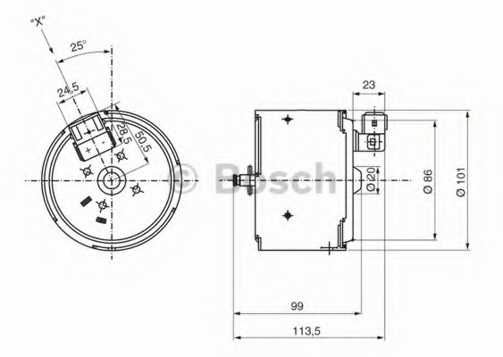 BOSCH 9 130 451 127 Electric Motor, interior blower
